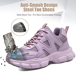 Steel Toe Shoes for Women Men Wide Non Slip