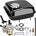GREHUA Gas Fuel Tank Carburetor Carb Kit for Predator 212cc 196cc 6.5hp GX160 GX200 Coleman CT200U BT200X KT196 Baja Warrior Massimo MB200 Hammerhead 80T Go Kart Engine Mini Bike Parts