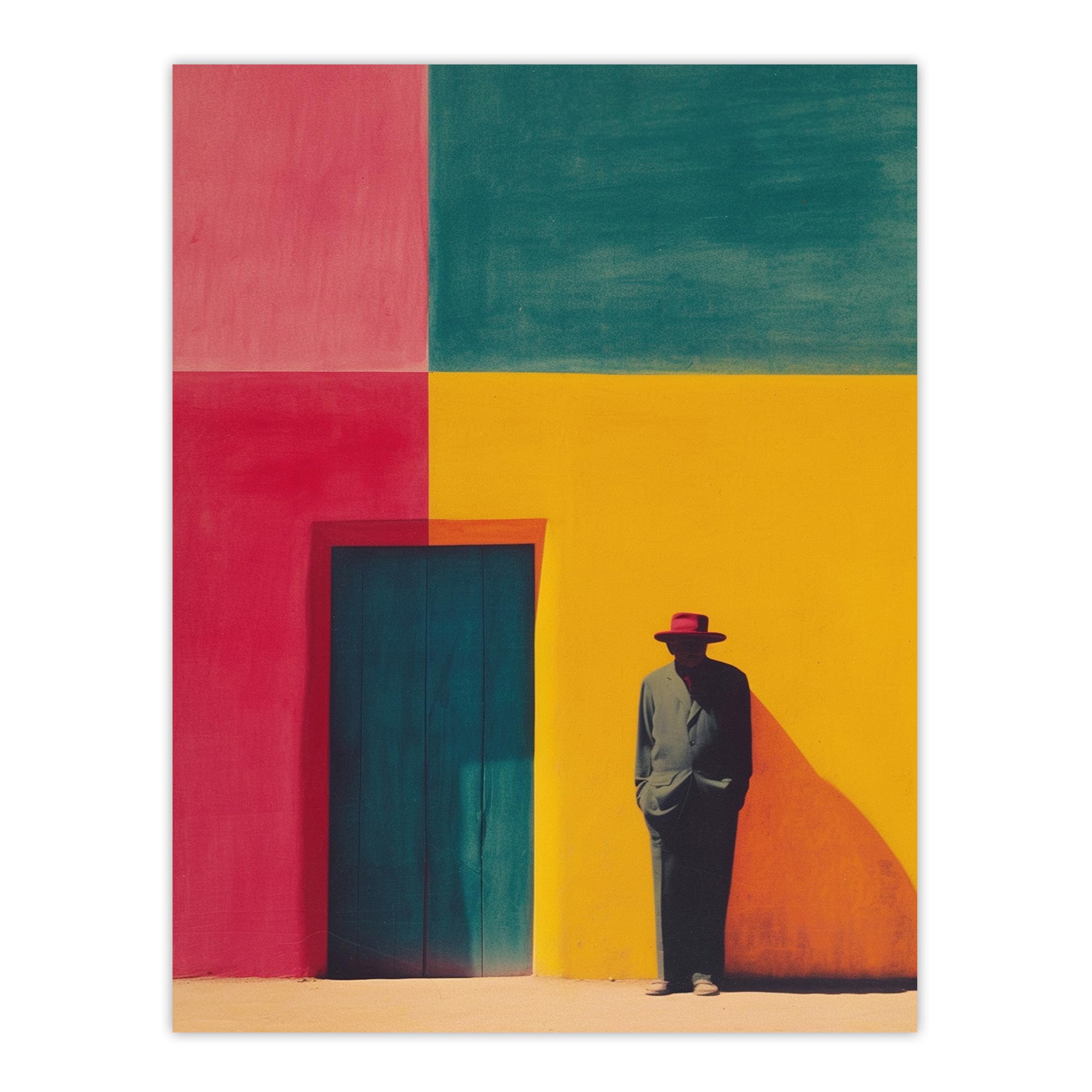 Artery8 Man by Colourful Mexican Architecture Door For Living Room Extra Large XL Wall Art Poster Print