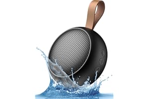 SUMYANHING Portable Bluetooth Speaker, IPX7 Waterproof Small Shower Speaker Wireless Bluetooth with Loud Sound, Support TF Care/Built-in Mic- for Carabiner, Beach, Camping, Hiking, Pool, Great Gift (Black)
