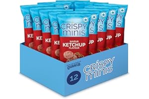 Crispy Minis Ketchup Flavour Brown Rice Chips, Multi-Pack, 100g (Pack of 12)