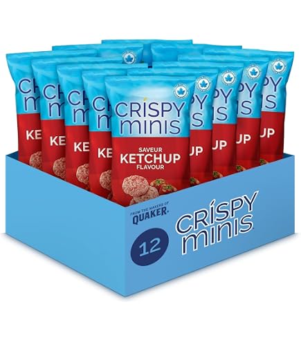 crispy minis all dressed 4-Pack Quaker Crispy Minis All Dressed Flavour Brown Rice Chips