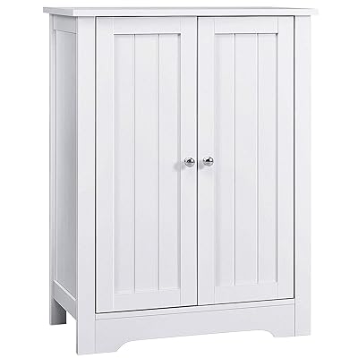 AOOU Bathroom Floor Cabinet, Freestanding Storage, White, 32"