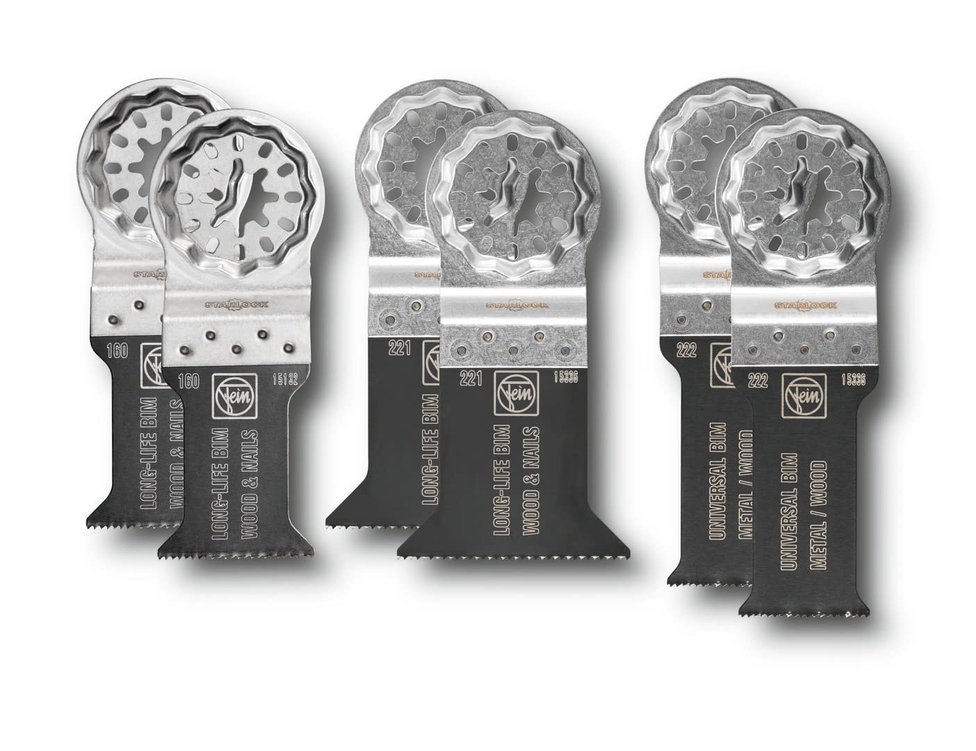 FEIN 35222952300 - Starlock E-Cut Wood/Metal Multi-Tool Blade Set - 6 Piece