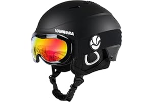 VANRORA Kids Ski Helmet and Goggles Set - Safety-Certified Youth Snowboard Helmet, Climate Control Vents, Snow Sport Helmets for Toddler