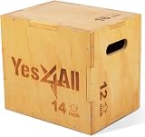 Yes4All Wood Plyo Box 40.6 x 35.6 x 30.5 cm Vintage Jump Box