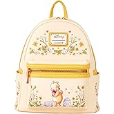 Loungefly Mini Backpack Handbag Floral Balloon Print Shoulder Bag (Yellow, Pooh)