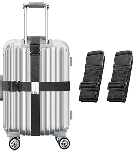 Sangle Croisée Valise DT01100-Sangle De Bagages Sangle De Bagage Sangles Croisées Ceinture De Valise De Voyage TSA Sangle Réglable Valise