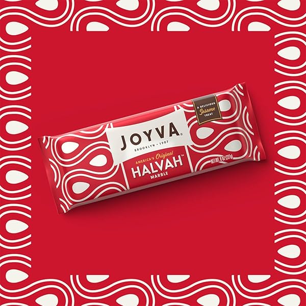 JOYVA HALVAH – MARBLE, 8OZ PACK OF 2 | A DELICIOUS SESAME TREAT | DAIRY FREE, GLUTEN-FREE & KOSHER PARVE | HANDCRAFTED IN BROOKLYN