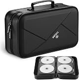 TIMCORR 144 Capacity CD/DVD Case Organizer EVA Protective Binder Black view 1