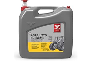 TRIAX Agra UTTO Supreme Universal Full Synthetic Tractor Hydraulic Transmission and Wet Brake Oil, All Season, Replaces 99% of OEM Tractor Fluids, Arctic Grade -52 F Cold Flow (5 Gallon)