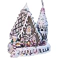 Kurt Adler Clay-Dough Gingerbread Inn with C7 Bulb, 13-Inch
