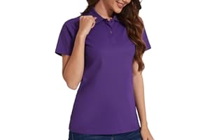 Casei Womens Polo Shirts Golf Shirts Quick Dry Moisture Wicking Black and White Polo Shirt