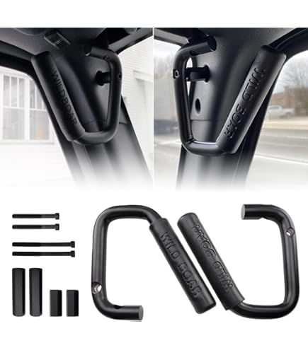 Amazon.com: Rough Country Front Black Steel Grab Handles for 07-18