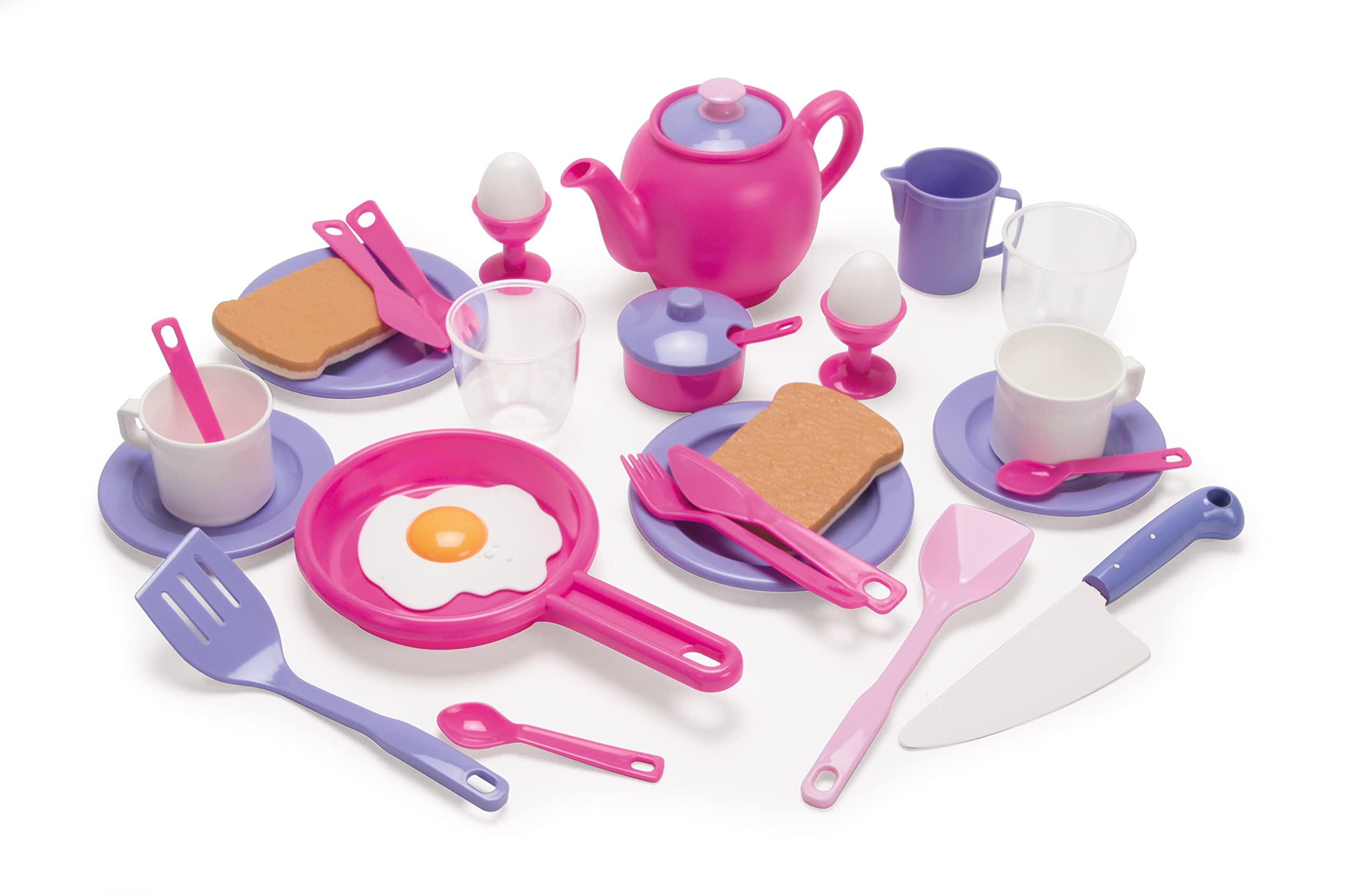 Dantoy - My Little Princess Breakfast Set - Children's kitchen - Tableware set - Sand toys - Accessories - Play kitchen - 32 pieces - Children from 3 years - Toys - Ecolabel plastic - Made in Denmark