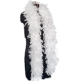 2 Yards 80g Turkey Chandelle Feather Boa for DIY Craft,Party Dancing Dress Up, Halloween Decoration