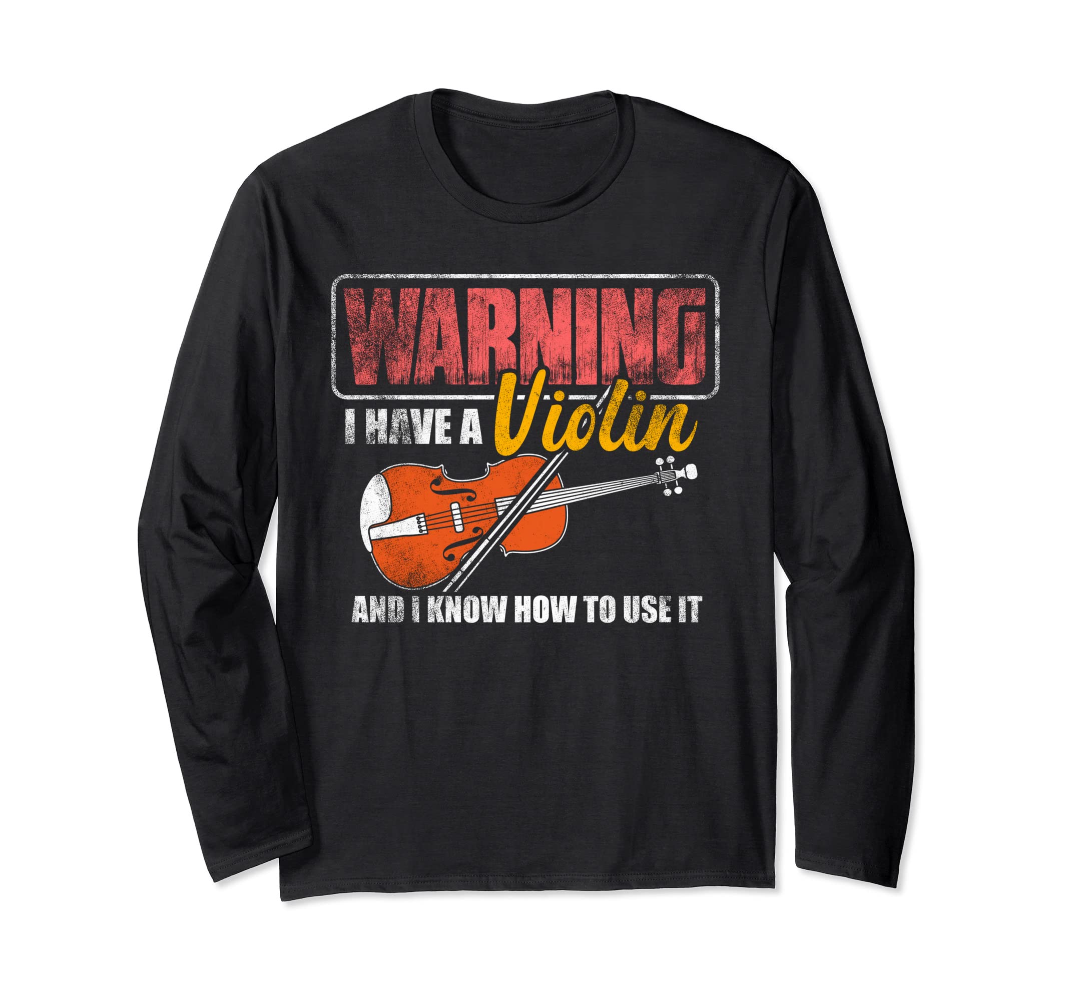 Violinist Funny Violin Player Long Sleeve T-Shirt