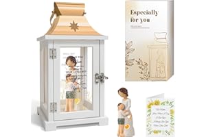 HOMAZING Mothers Day Birthday Gifts for Mom from Son, Gifts for Mom from Son, Cool Moms from Son, Thanksgiving Mother and Son Figurine Lantern