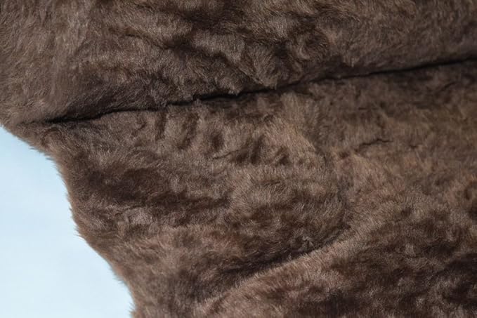 StoffBook DUNKELBRAUN BÄRCHENFELL TEDDYFELL FELL STOFF FELLIMITAT STOFFE, D104