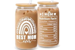 ZUTCOGO Mothers Day Gifts for Mom from Daughter Son, Gifts for Mom Mama Wife New Mom Stepmom Mother In Law Bonus Mom, Mother's Day Gifts, Personalized Birthday Gifts for Mom Women Presents - Can Glass 16OZ