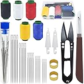 ArtCute Big Eye Steel Sewing Needles Kit 38 Pcs Stainless Steel Sewing Needles Set for Hand-Sewing, Includes Needles, Seam Ripper, Sewing Scissors, Threader, Portable DIY Crafts Kit for Beginners