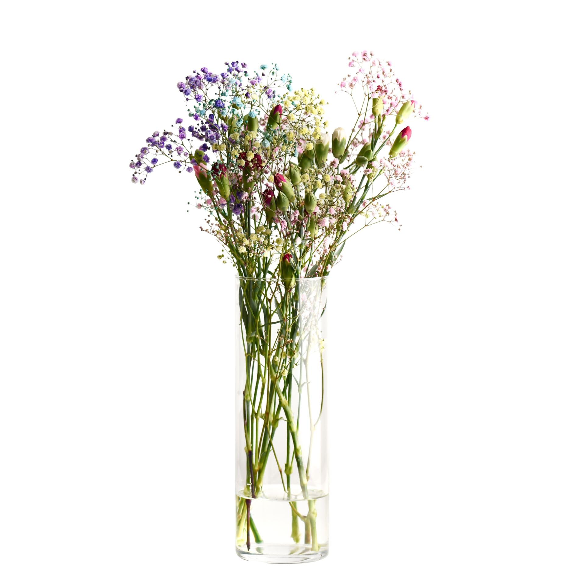 Krosno Classic Glass Vase, 11.8 Inch (300 mm), Simple Elegant Design, Handcrafted Flower Vase, Premium Crystal Glass, Ideal for Home Decor, Floral Arrangements, Made in Europe