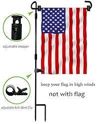 Akeydeco Garden Flag Pole Stand Holder, 2 Pack