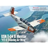 12361 Academy 1/48 USN T-34B Mentor VT-5 Training Air Wing Aircraft Model Kit