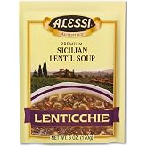 Alessi Autentico Premium Soups, Traditional Flavors, Sicilian Lentil (Sicilian Lentil, 6 Ounce (Pack of 6))