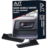 AJT DESIGN Door Handle Covers Compatible with Toyota 4Runner 2010+ (5th Gen) | 5th gen 4runner Chrome Delete Accessories | ABS Plastic Front &amp; Back Interior Car Door Handle Cover| Made in USA | Black