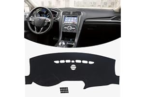 KEYOOG Dashboard Cover Dash Mat Fit for Fo-rd Fusion 2020-2013 (Without HUD Models),Car Dash Board Mat Anti-Glare Carpet,Non-Slip Pad Sunshield Protector (Black)