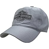Harley-Davidson Men's Performance B&S Logo Stretch Fit Baseball Cap - Gray