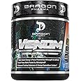 DRAGON PHARMA Venom Extreme Potency Pre-Workout, Laser Sharp Focus + Energy, Intense Performance, Proven Ingredients for Enhanced Vasodilation & Endurance (40 Servings, Bomb Pop)