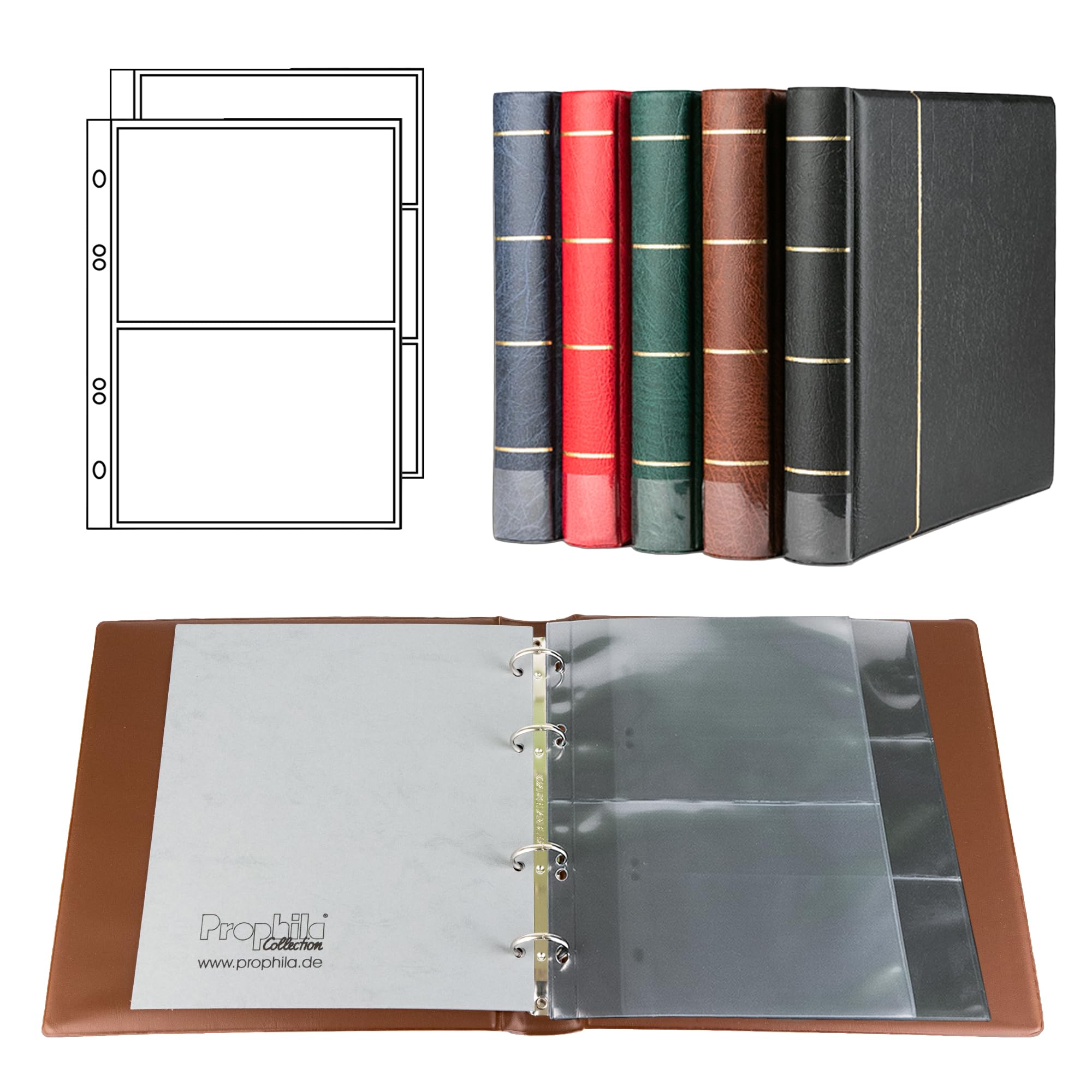 Prophila banknotes album with 20 pockets for 50 banknotes
