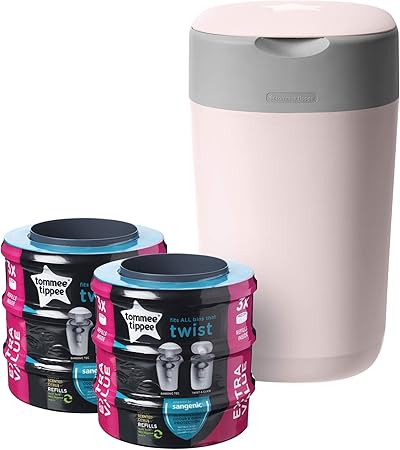 tommee tippee nappy bin pink