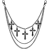 Sacina Gothic Layered Cross Pants Chain, Wallet Belt Chain, Goth Grunge Emo Punk Accessories