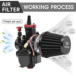 Ywluwei 2pcs 38mm Motorcycle Air Filter with Fuel