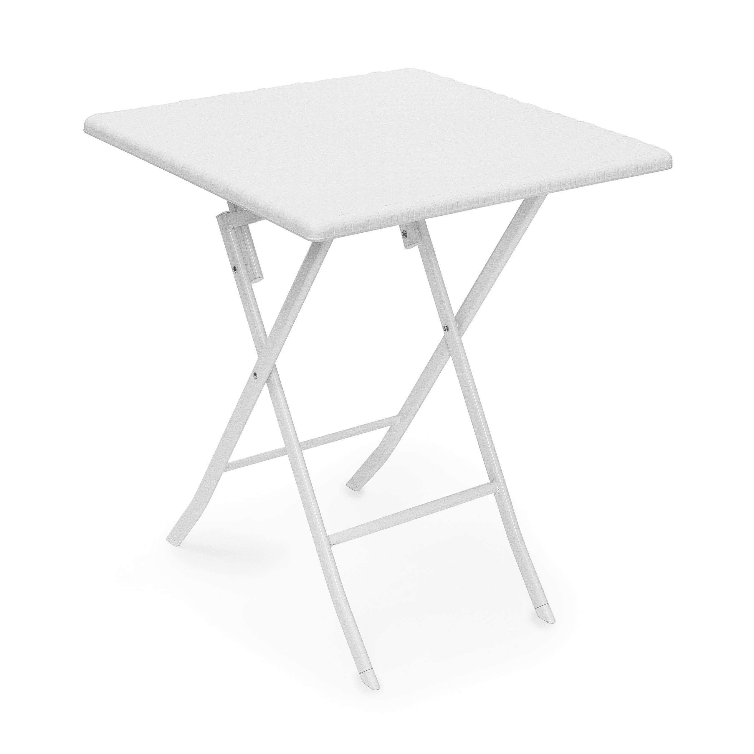 Relax Days Garden table foldable Bastian square folding table, white, 61.5 x 61.5 x 74 cm, 10020057_431