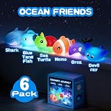 ZHLVKK Light Up Bath Toys Ocean Animals Water Activated LEDs view 6