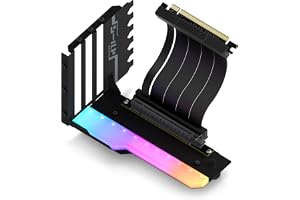 EZDIY-FAB Shield ARGB Vertical GPU Mount, 115mm PCIe 4.0 Riser Cable, Black