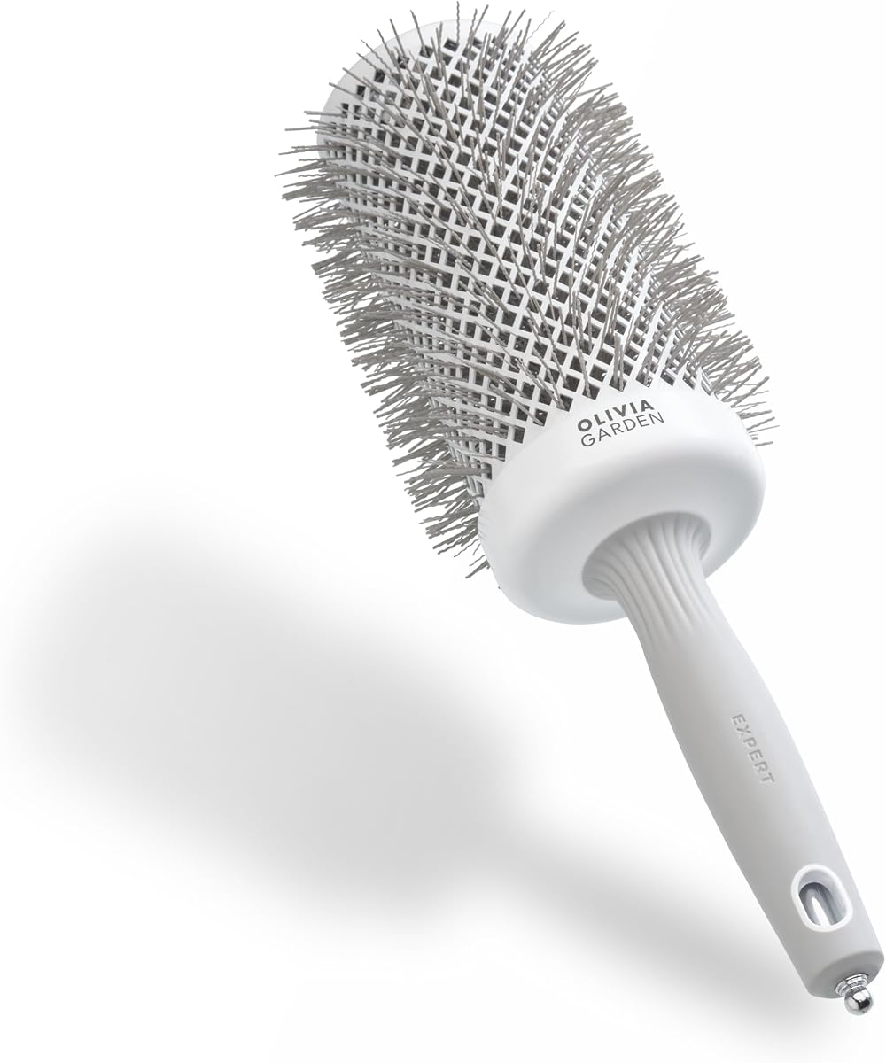 Olivia Garden Expert Blowout Speed White Grey Ceramic Round Brush 65