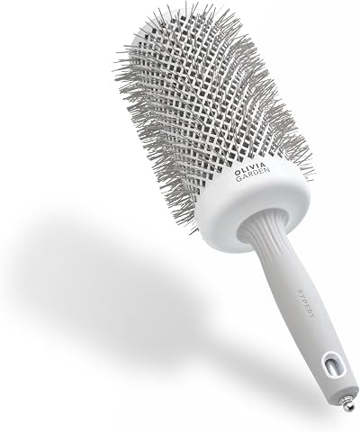 Olivia Garden Expert Blowout Speed White Grey Ceramic Round Brush 65