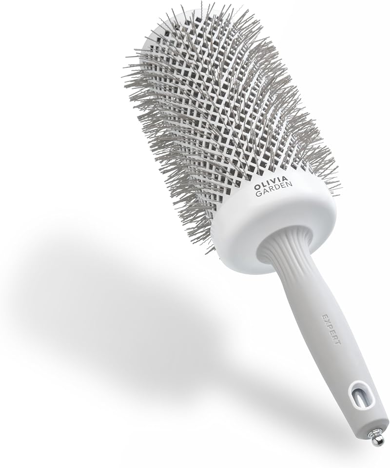 Olivia Garden Expert Blowout Speed White Grey Ceramic Round Brush 65