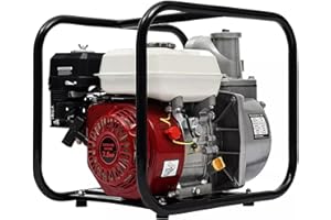 AOOCHU Gasoline Engine Water Pump, Gas Powered Water Pumps 2Stroke/4Stroke Semi Trash Pumps W/Air-Cooling System For Agricultural Irrigation Industrial Wastewater Treatment (4Stroke 5500W 7.5HP 210CC)