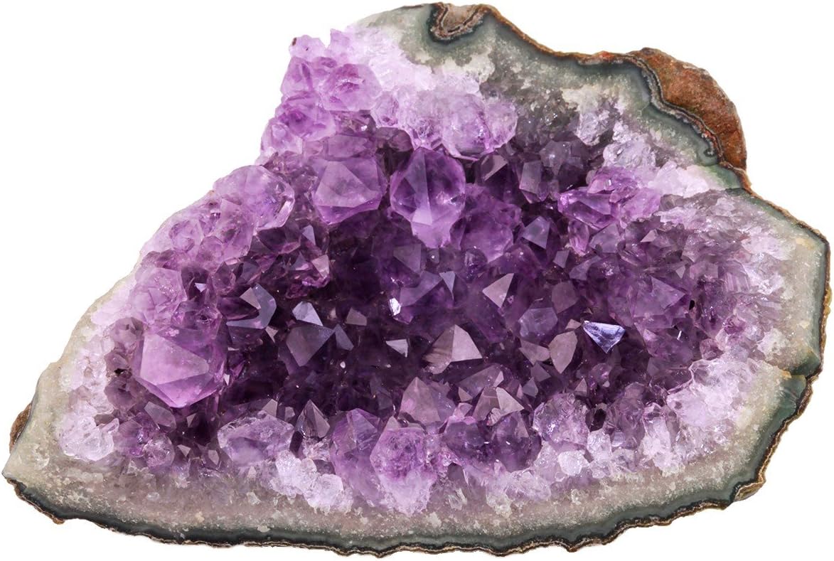Rockcloud Natural Purple Amethyst Quartz Crystal Cluster Geode Druzy Home Decoration Gemstone Specimen: Home & Kitchen