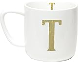 C.R. Gibson ''T'' Monogram Coffee Mug, 3.75'' W x 3.75'' D