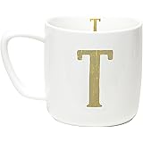C.R. Gibson ''T'' Monogram Coffee Mug, 3.75'' W x 3.75'' D
