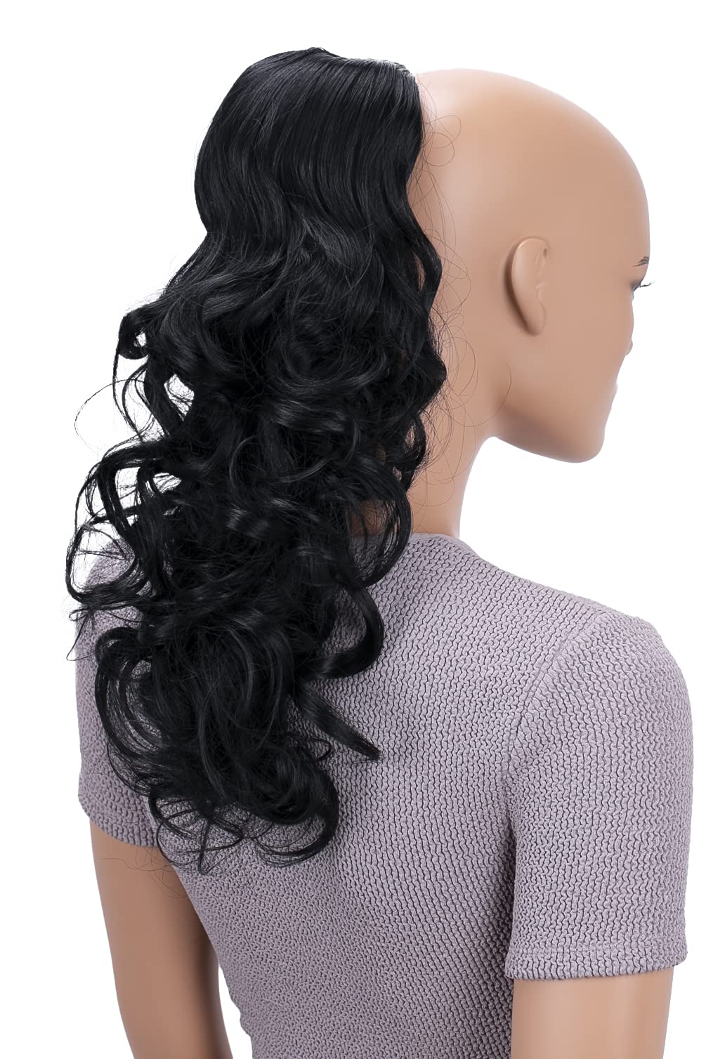 CAISHA 18" Hairpiece Ponytail Extensions Voluminous Wavy Black PH9 โ image 1