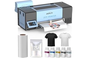 EXPLUX A3Pro Max XP600 DTF Printer,2X Faster Than L1800/L805, Anti-Clogging Design+Auto Clean, Foldable 5" Touchscreen, Multi-Material Compatible, 2-Year Free Ink Supply