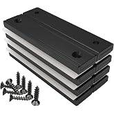 Magnetpro 8 Pieces Black Rectangular Magnets 80 LBS Force | Industrial Pot Magnets Size 2.36"x0.53"x0.20" Epoxy Coating Rust Resistance, Suitable for Outdoor Area, Household
